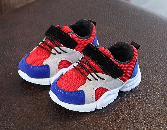 Кросівки дитячі Fashion червоні з синіми вставками, розмір 24 від компанії Shock km ua - фото 1