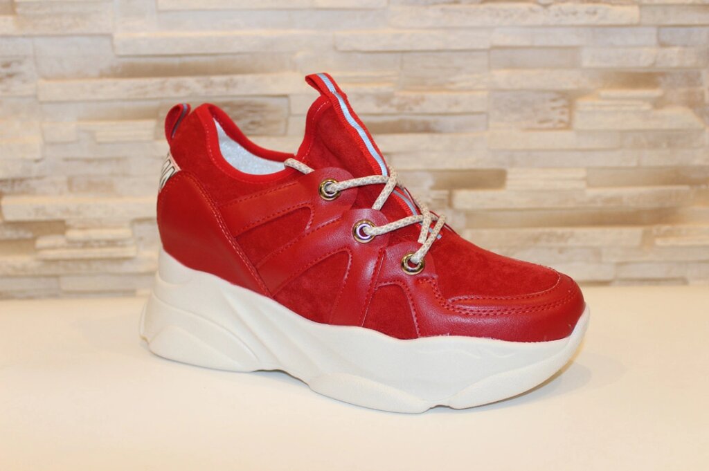 Кросівки жіночі червоні Т1187 від компанії Shock km ua - фото 1