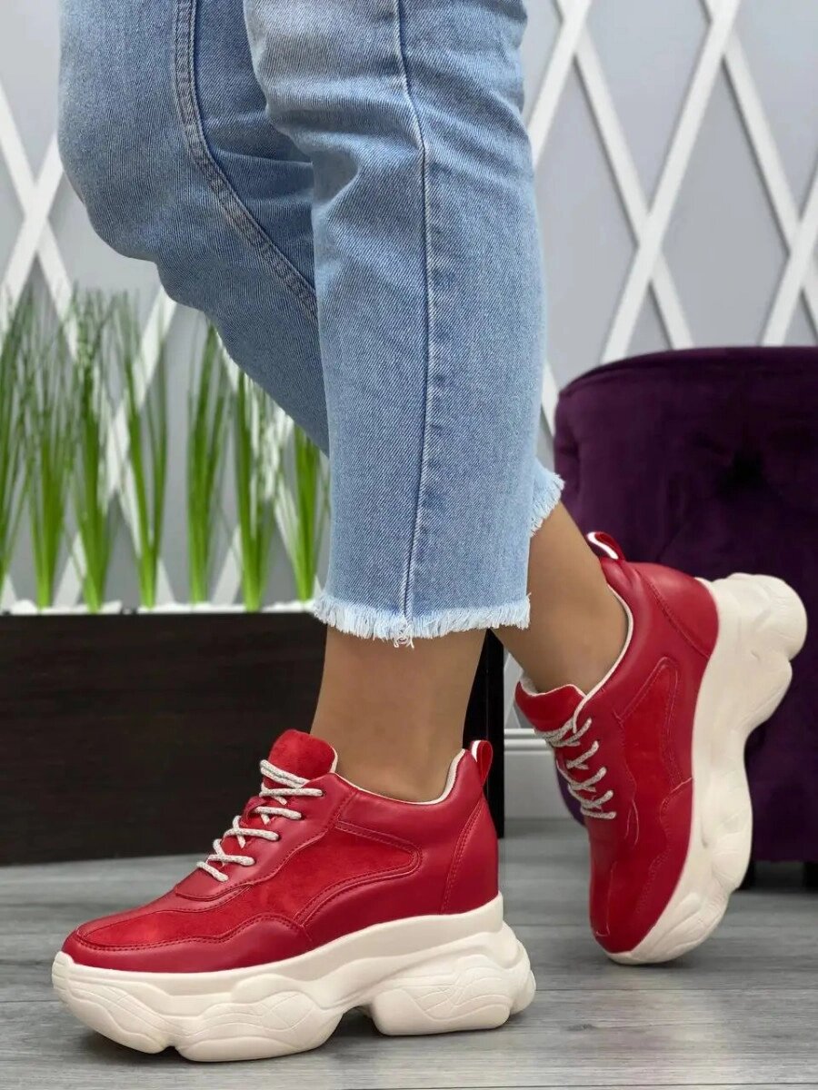 Кросівки жіночі червоні Т1631 38 від компанії Shock km ua - фото 1