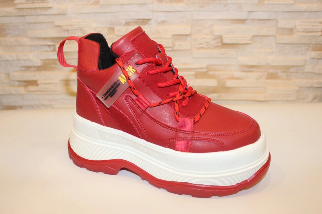 Кросівки жіночі червоні Т1635 37 від компанії Shock km ua - фото 1