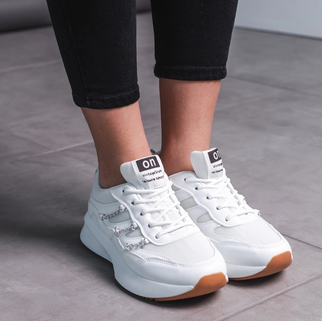 Кросівки жіночі Fashion Celestial 3479 37 розмір 23,5 см Білий від компанії Shock km ua - фото 1