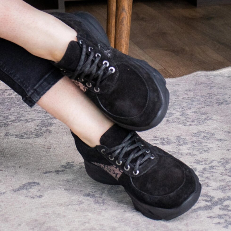 Кросівки жіночі Fashion Hardy 2978 36 розмір 23,5 см Чорний від компанії Shock km ua - фото 1