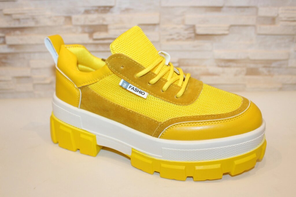 Кросівки жіночі жовті Т1708 38 від компанії Shock km ua - фото 1