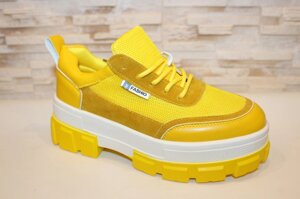 Кросівки жіночі жовті Т1708 38