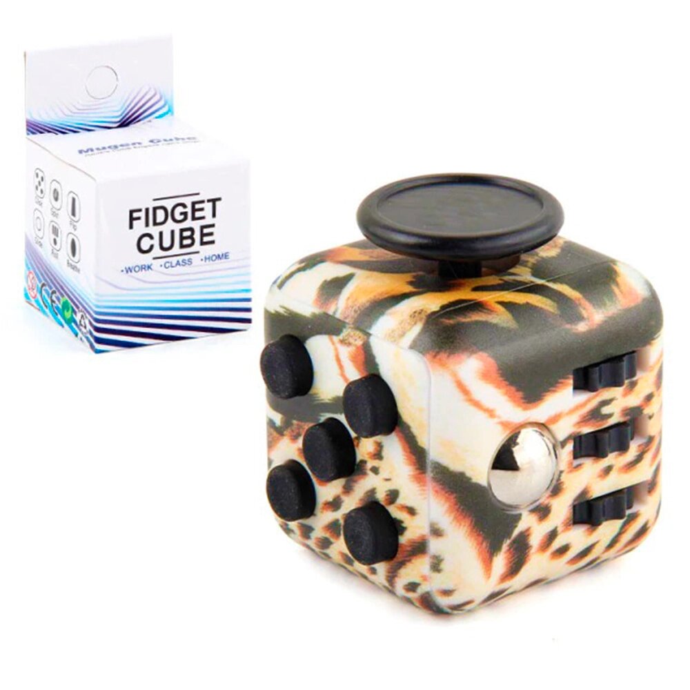 Кубик антистрес Fidget Cube леопардовий від компанії Shock km ua - фото 1