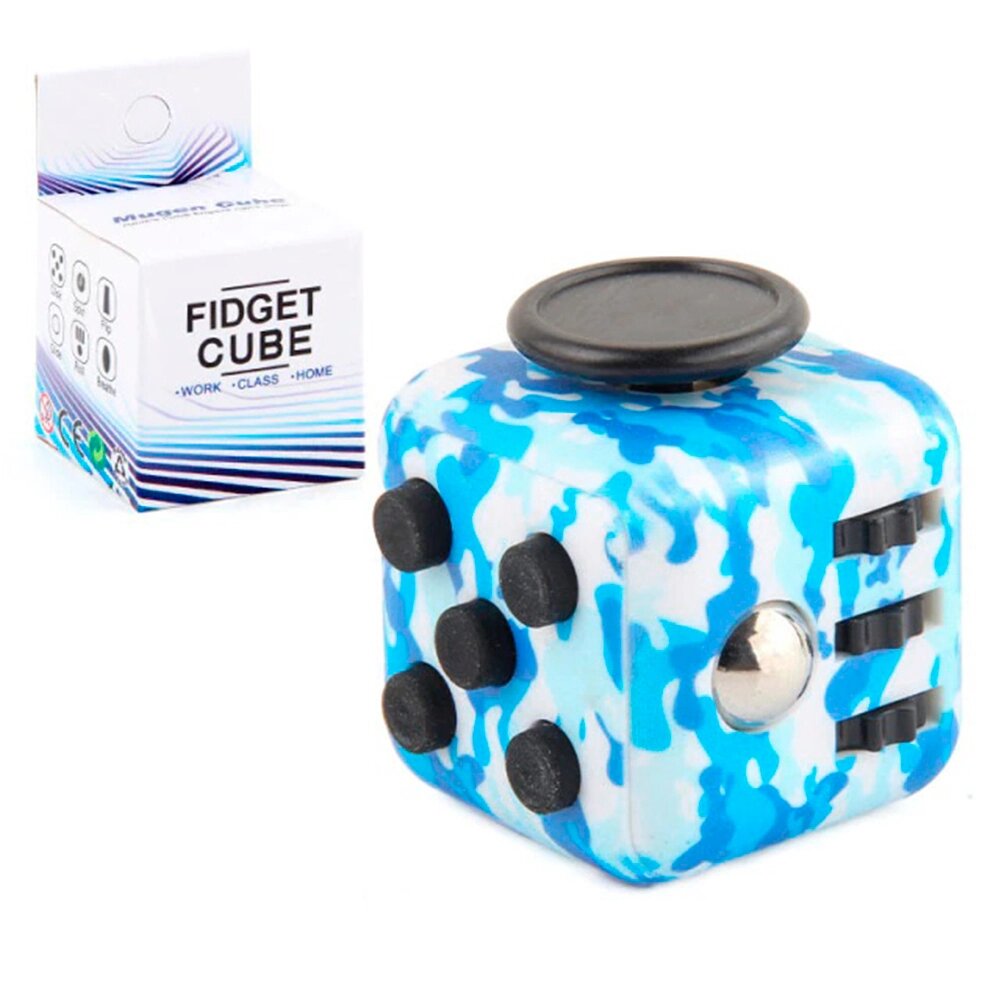 Кубик антистрес Fidget Cube мілітарі (блакитний) від компанії Shock km ua - фото 1