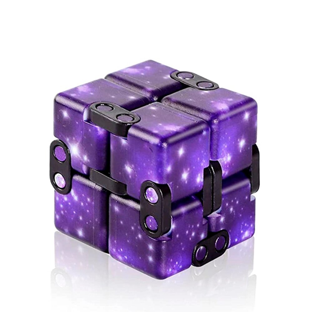 Кубик антистрес Infinity Cube космос (фіолетовий) від компанії Shock km ua - фото 1