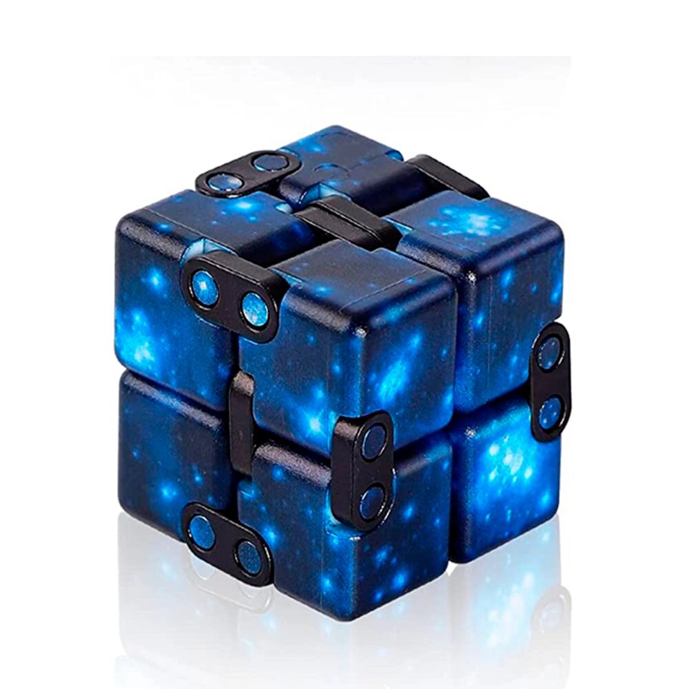 Кубик антистрес Infinity Cube космос (синій) від компанії Shock km ua - фото 1