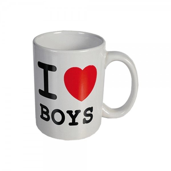 Кухоль "I love boys" керамічна 8 см від компанії Shock km ua - фото 1