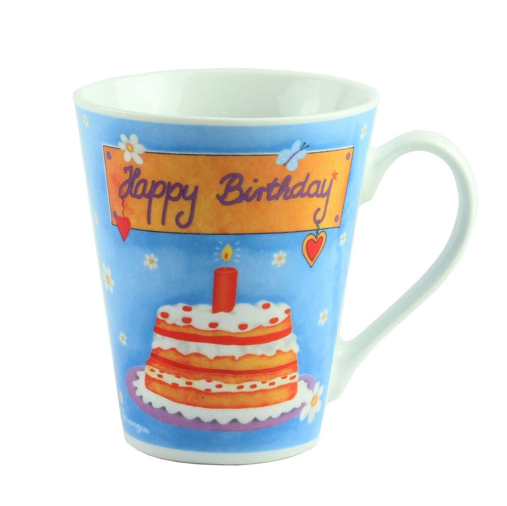 Кухоль порцеляна "Happy Birthday", блакитна від компанії Shock km ua - фото 1
