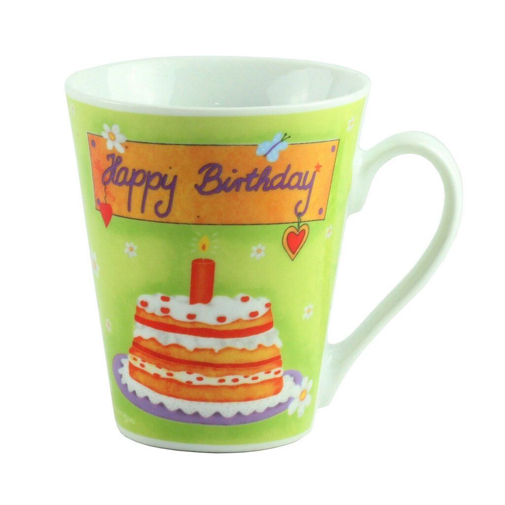 Кухоль порцеляна "Happy Birthday", зелена від компанії Shock km ua - фото 1
