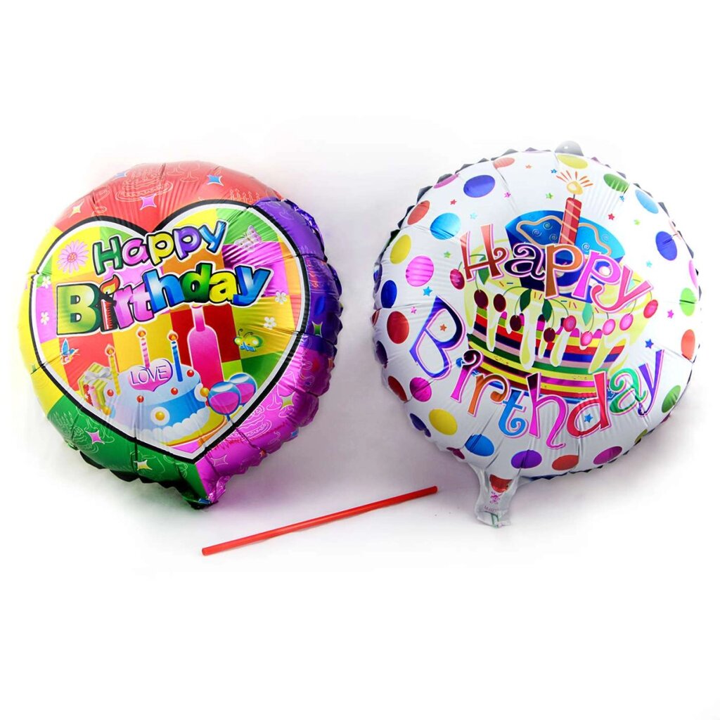 Кулька 45см кругла Happy Birthday від компанії Shock km ua - фото 1