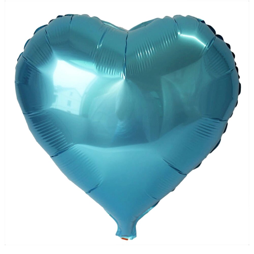 Кулька (45см) Серце (блакитна) від компанії Shock km ua - фото 1