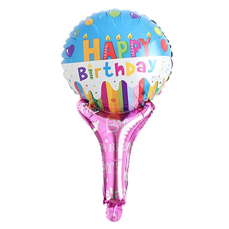 Кулька з надувною ручкою Happy Birthday (свічки) від компанії Shock km ua - фото 1