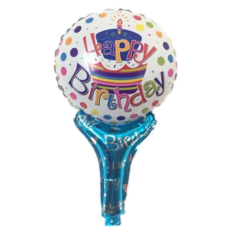 Кулька з надувною ручкою Happy Birthday (тортик) від компанії Shock km ua - фото 1
