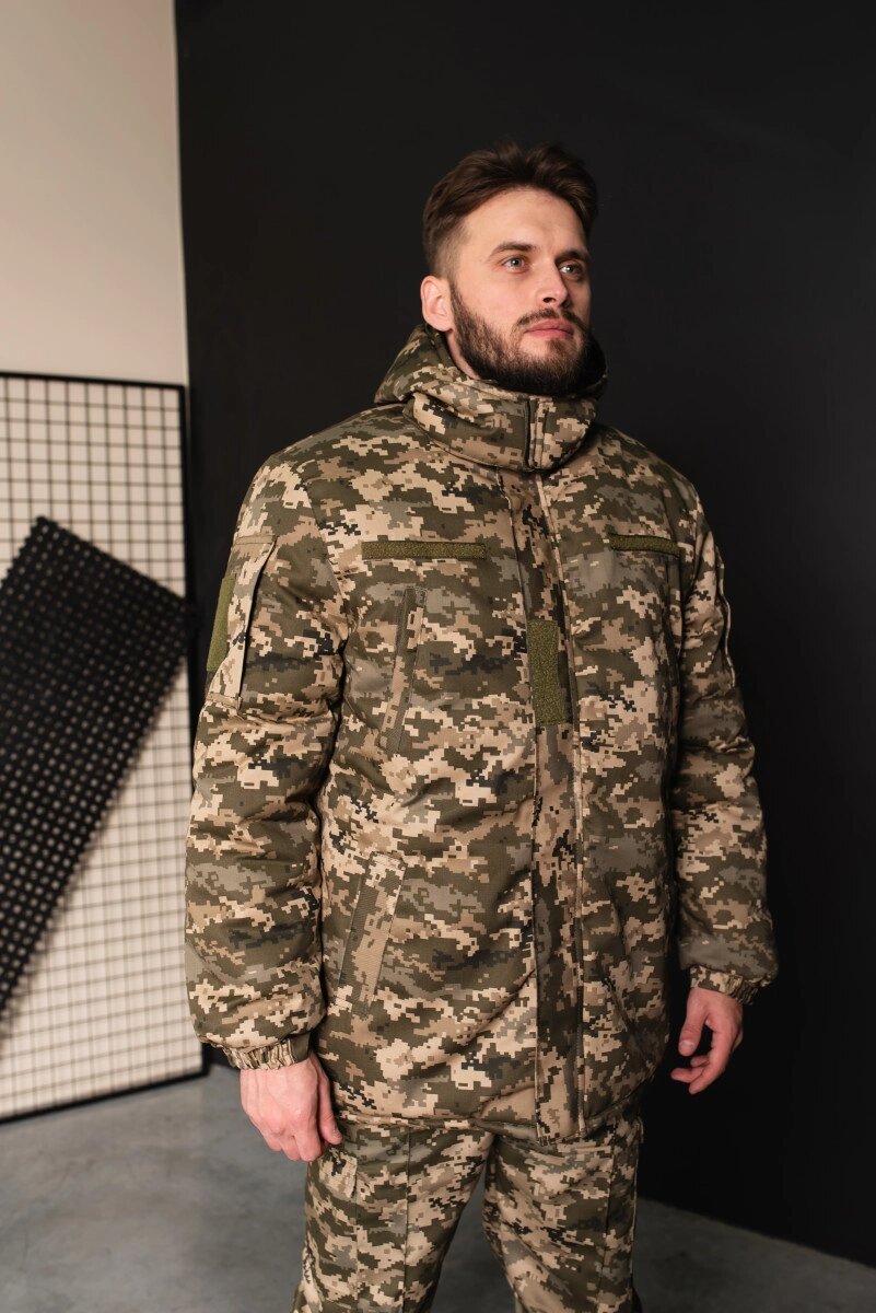 Куртка-бушлат військова чоловіча тактична ЗСУ Піксель 8726 46 розмір від компанії Shock km ua - фото 1