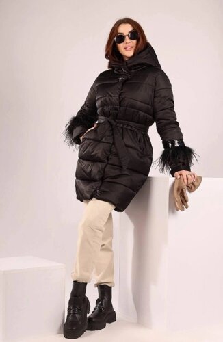 Куртка жіноча демісезонна чорна код П479 40