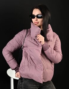 Куртка жіноча демісезонна колір темна пудра код П634