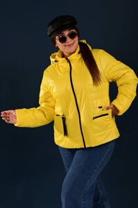 Куртка жіноча демісезонна жовта код П804 52