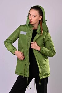 Куртка жіноча зелена єврозима код П586 M
