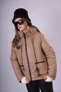 Куртка жіноча зимова бежева код П839