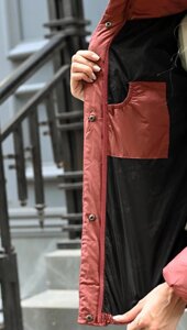 Куртка жіноча зимова темно-пудрова код П761 XL