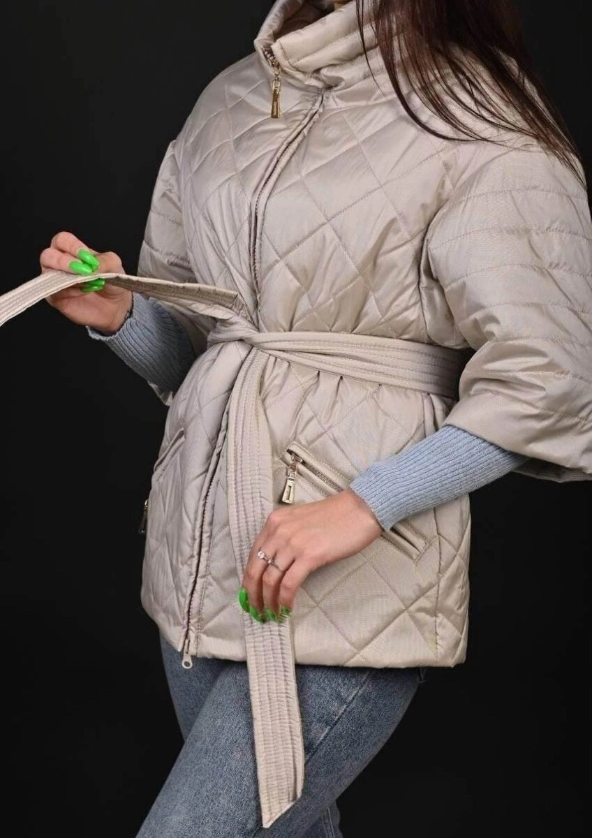 Куртка жіноча бежева код П329 від компанії Shock km ua - фото 1