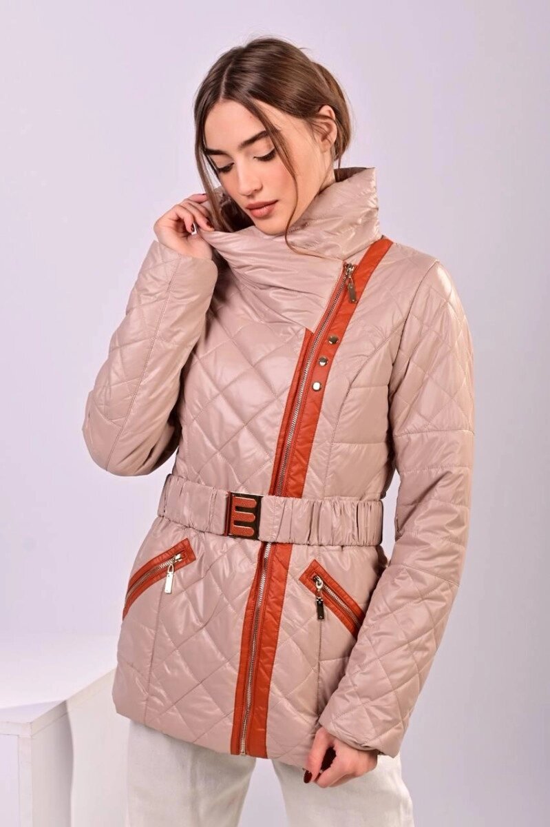 Куртка жіноча демісезонна бежева код П566 від компанії Shock km ua - фото 1