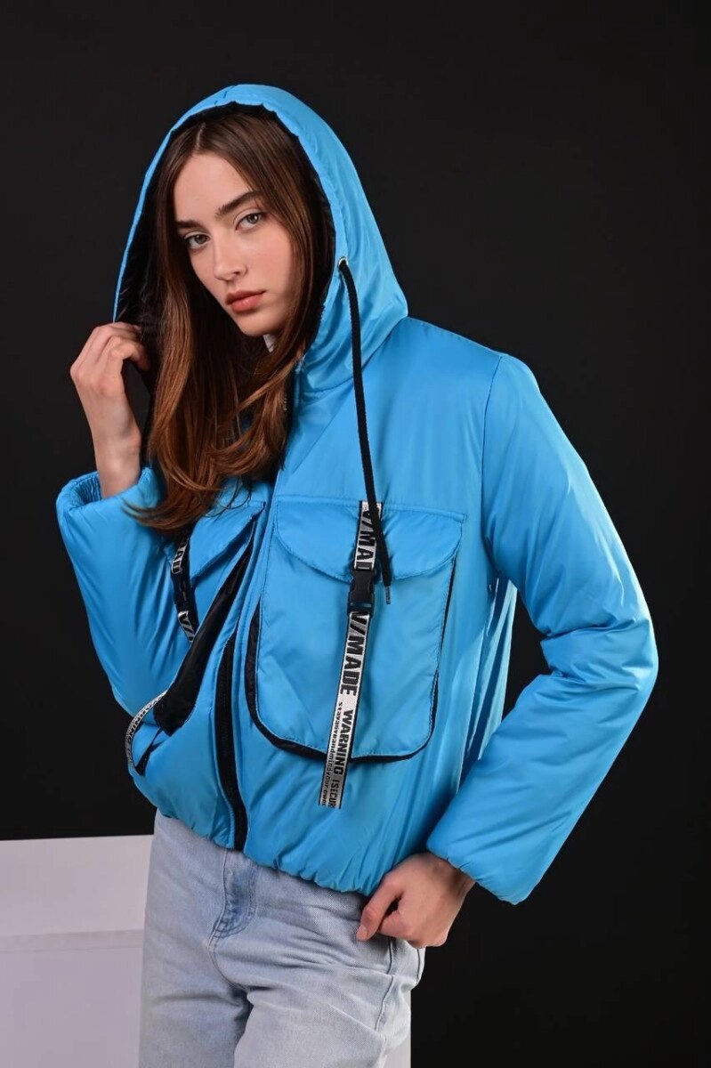 Куртка жіноча демісезонна блакитна код П580 46 від компанії Shock km ua - фото 1