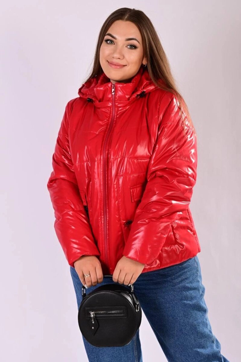 Куртка жіноча демісезонна червона код П804 48 від компанії Shock km ua - фото 1