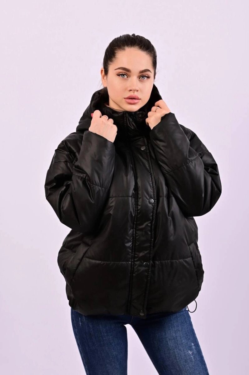 Куртка жіноча демісезонна чорна код П629 від компанії Shock km ua - фото 1