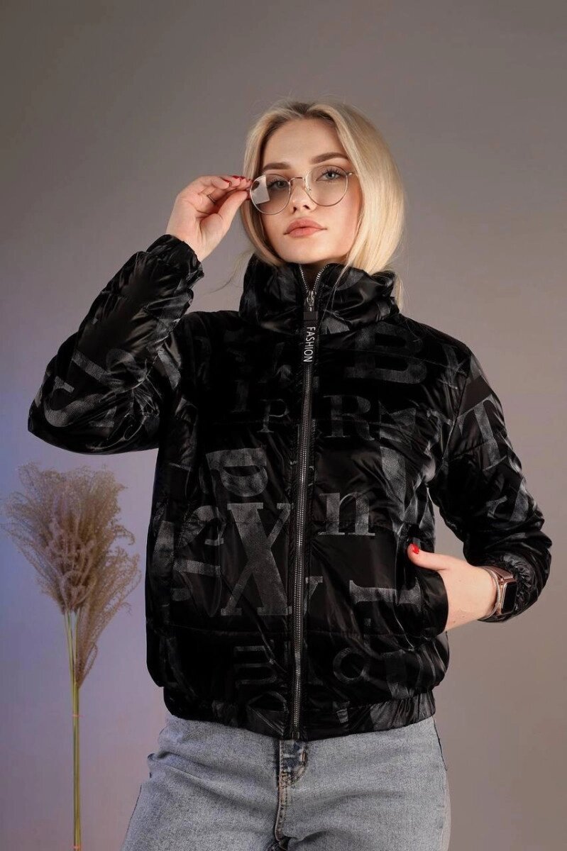 Куртка жіноча демісезонна чорна код П803 44 від компанії Shock km ua - фото 1