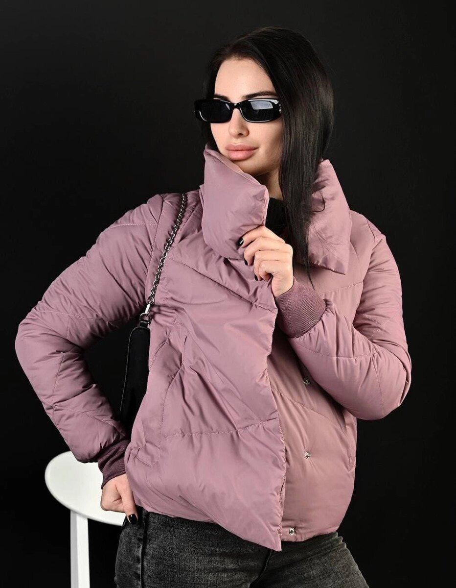 Куртка жіноча демісезонна колір темна пудра код П634 від компанії Shock km ua - фото 1