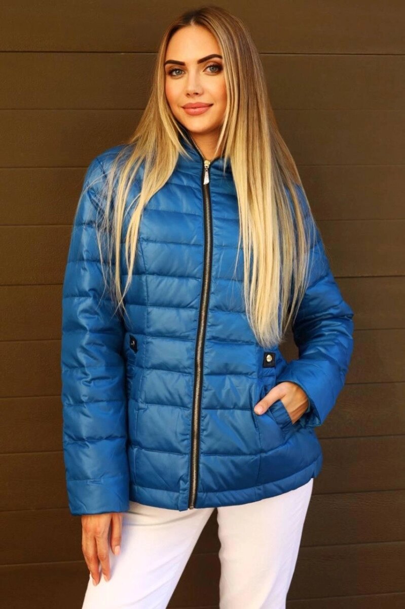 Куртка жіноча демісезонна синя код П769 M від компанії Shock km ua - фото 1