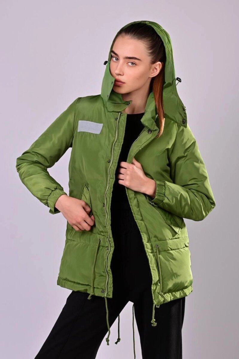 Куртка жіноча зелена єврозима код П586 L від компанії Shock km ua - фото 1