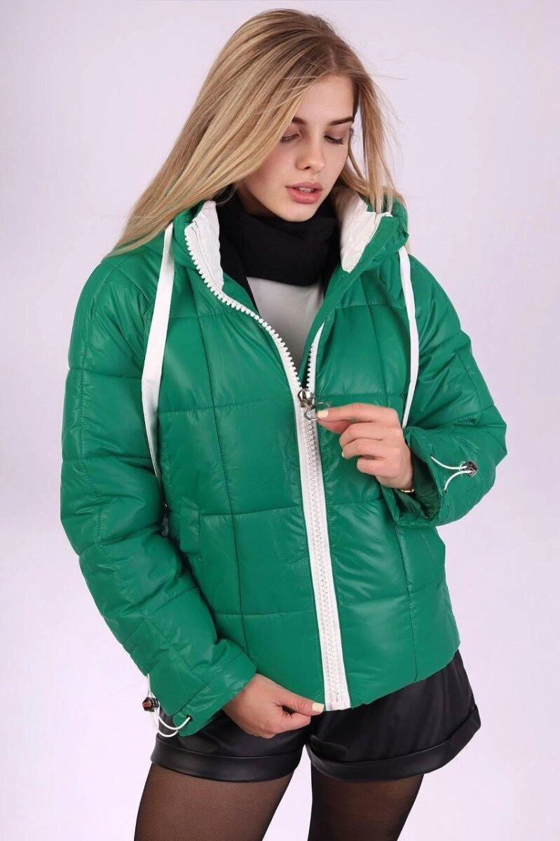 Куртка жіноча зимова зелена код П802 46 від компанії Shock km ua - фото 1