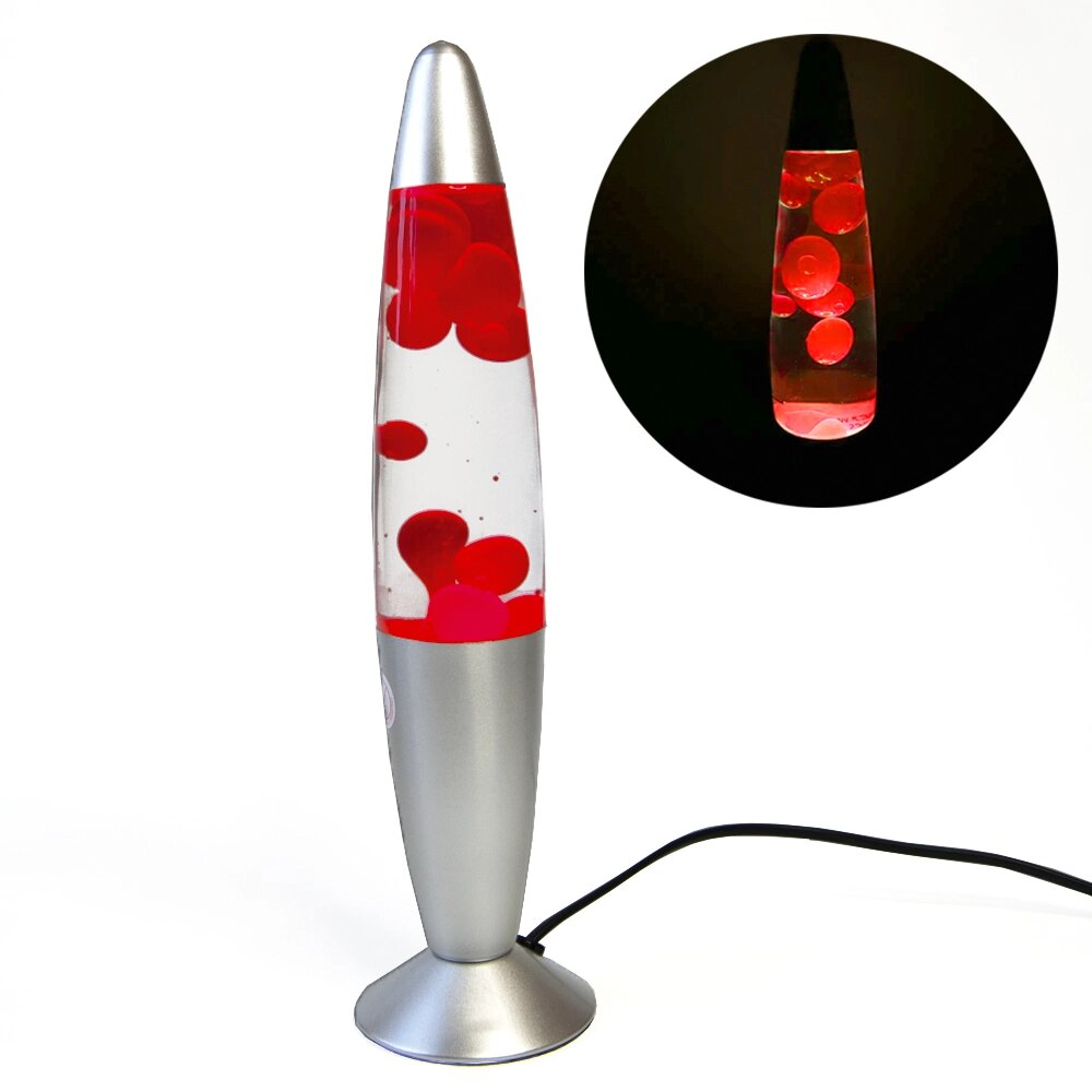 Лава лампа з парафіном (34см) червона від компанії Shock km ua - фото 1