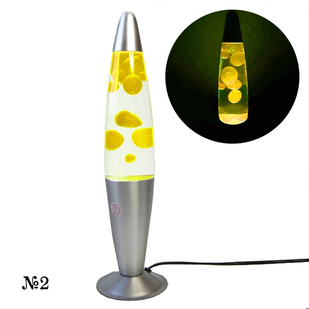 Лава лампа з парафіном (34см) жовта від компанії Shock km ua - фото 1