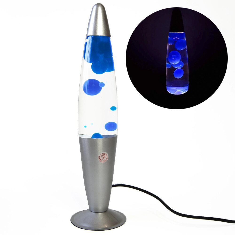 Лава лампа з парафіном (40см) синя від компанії Shock km ua - фото 1