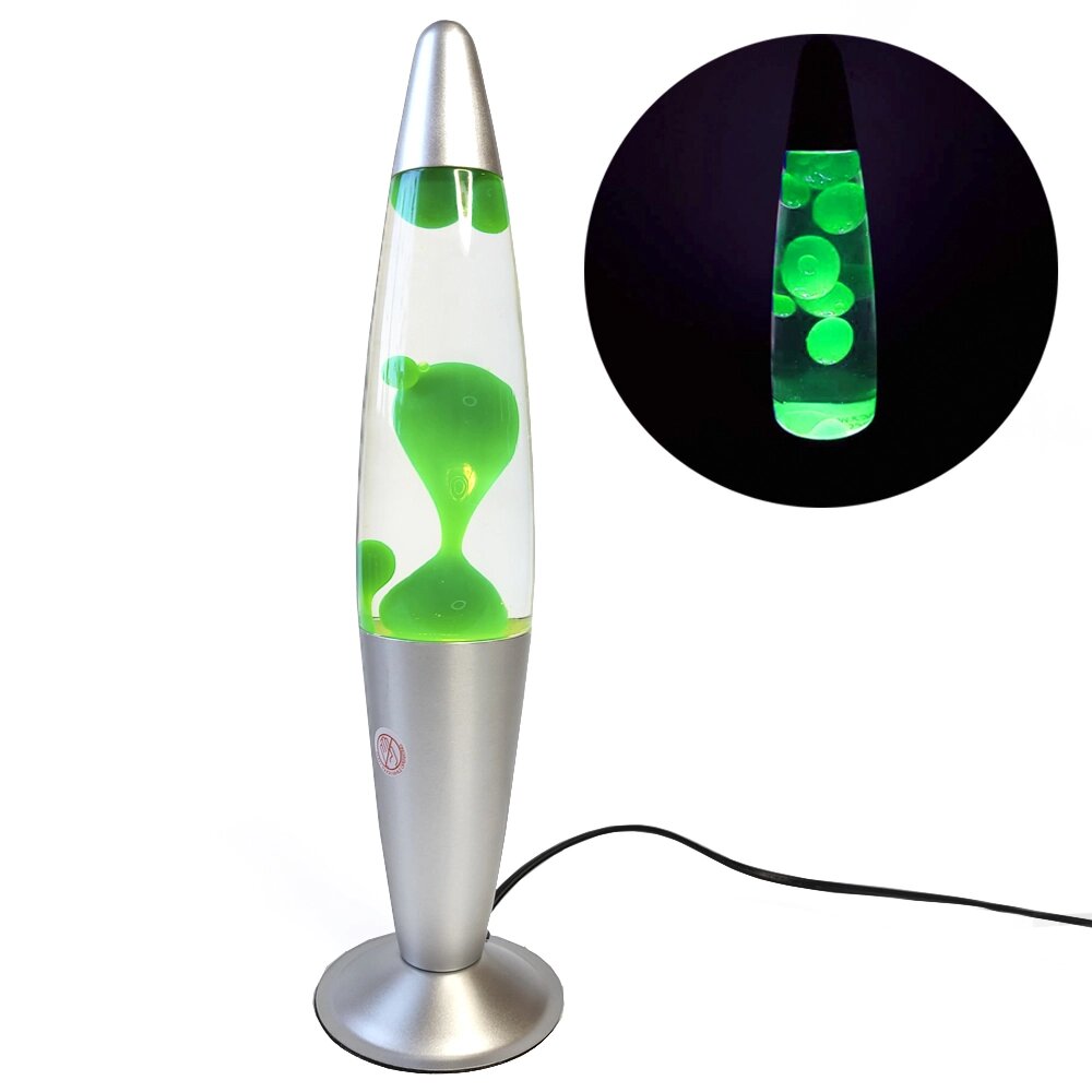 Лава лампа з парафіном (40см) зелена від компанії Shock km ua - фото 1