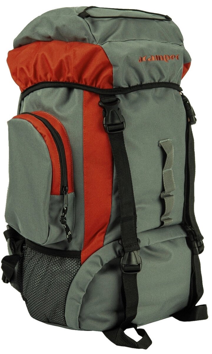 Легкий похідний рюкзак 35L Acamper сірий з червоним від компанії Shock km ua - фото 1