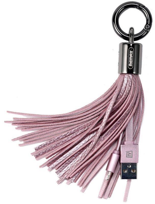 Lightning кабель Tassel Ring RC-053 0.15 m pink Remax 303604 від компанії Shock km ua - фото 1