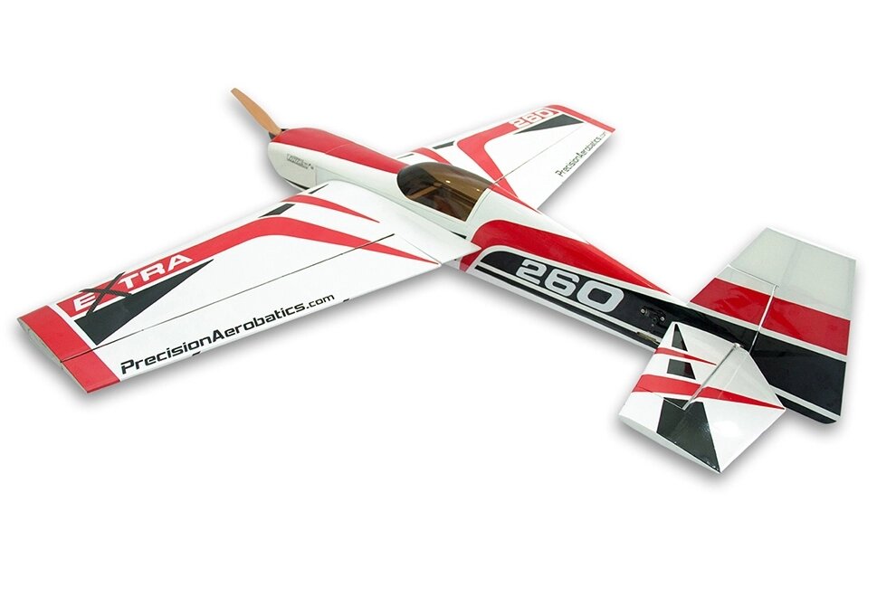 Літак радіокерований Precision Aerobatics Extra 260 1219мм KIT (червоний) від компанії Shock km ua - фото 1