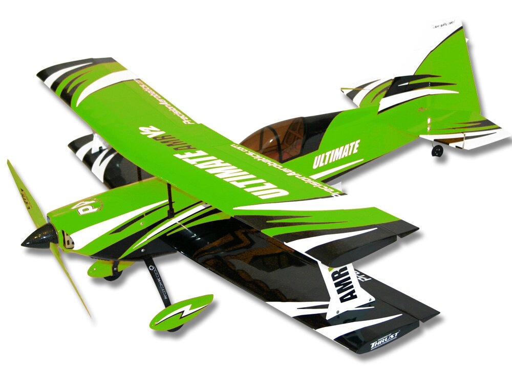 Літак радіокерований Precision Aerobatics Ultimate AMR 1014мм KIT (зелений) від компанії Shock km ua - фото 1