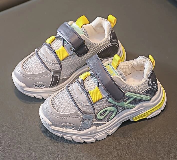 Літні кросівки дитячі 9H сірі, розмір 23 від компанії Shock km ua - фото 1