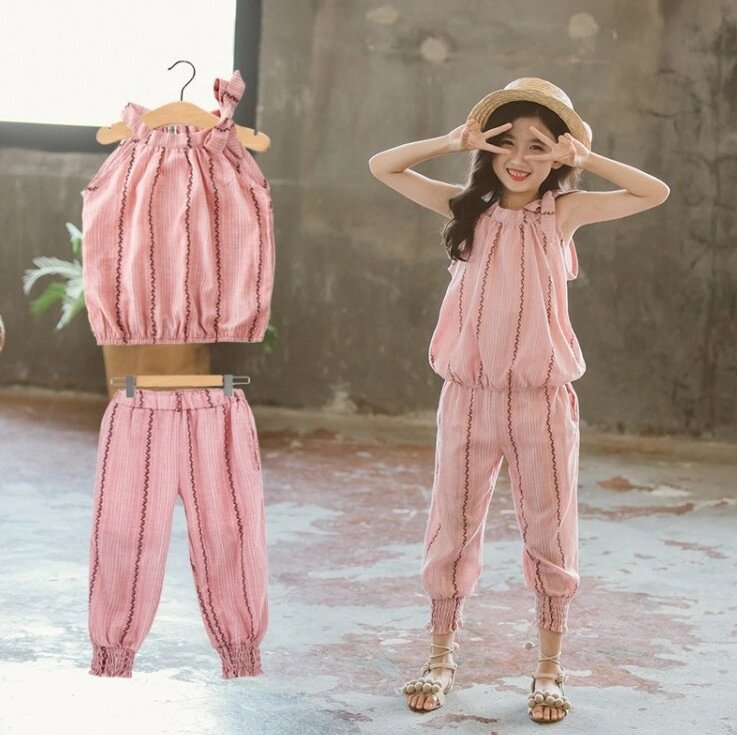 Літній костюм для дівчинка рожевй 3988, розмір 120 від компанії Shock km ua - фото 1