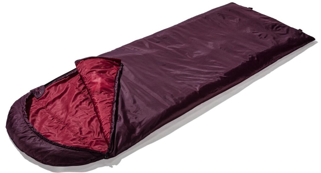 Літній спальний мішок, спальник +13,6C Rocktrail Mummy бордовий від компанії Shock km ua - фото 1