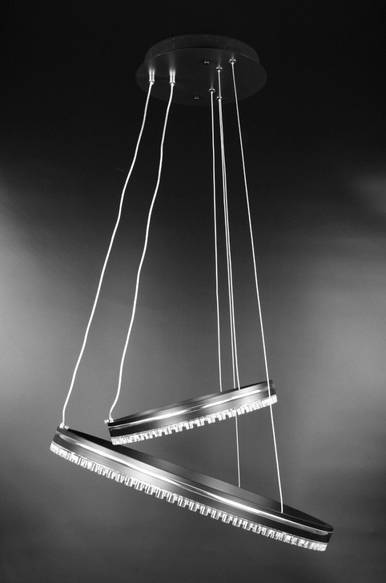 Люстра підвісна LED з пультом 26564 Чорний 40-140х50х50 см. від компанії Shock km ua - фото 1