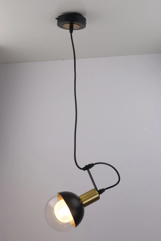 Люстра підвісна LOFT на 1 лампочку 25718 Чорний 30-140х11х15 см. від компанії Shock km ua - фото 1