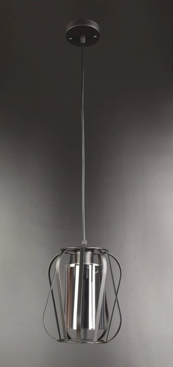 Люстра стельова підвісна в стилі LOFT (лофт) 12699/1-gr Чорний 30-100х19х19 см. від компанії Shock km ua - фото 1